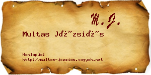 Multas Józsiás névjegykártya